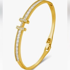 NEW 18K Gold Plated Women H Bracelet